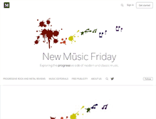 Tablet Screenshot of newmusicfriday.org