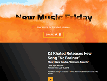 Tablet Screenshot of newmusicfriday.com